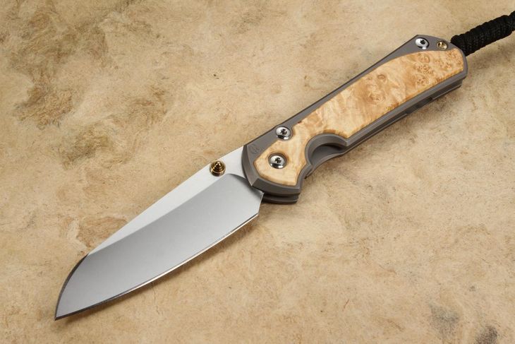 Chris Reeve Large Sebenza 31 Insingo Box Elder Burl Inlay #4