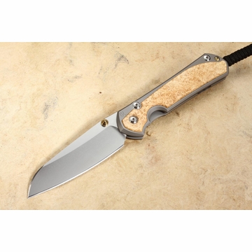 Chris Reeve Large Sebenza 31 Insingo Box Elder Burl Inlay #3