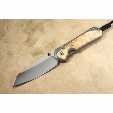 Chris Reeve Large Sebenza 31 Insingo Box Elder Burl Inlay #3