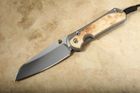 Chris Reeve Large Sebenza 31 Insingo Box Elder Burl Inlay #4