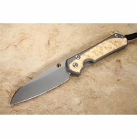 Chris Reeve Large Sebenza 31 Insingo Box Elder Burl Inlay #4