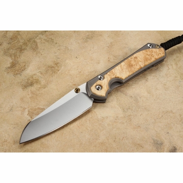Chris Reeve Large Sebenza 31 Insingo Box Elder Burl Inlay #4