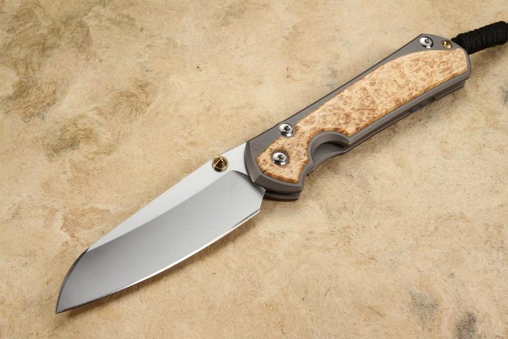 Chris Reeve Large Sebenza 31 Insingo Box Elder Burl Inlay #5
