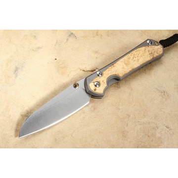 Chris Reeve Large Sebenza 31 Insingo Box Elder Burl Inlay #4