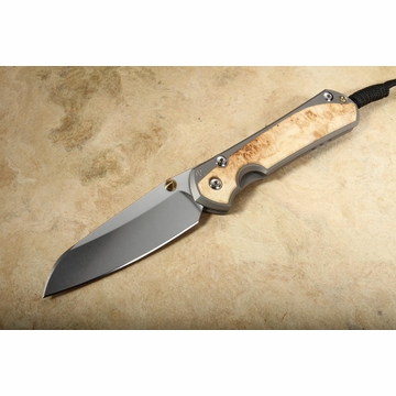 Chris Reeve Large Sebenza 31 Insingo Box Elder Burl Inlay #4