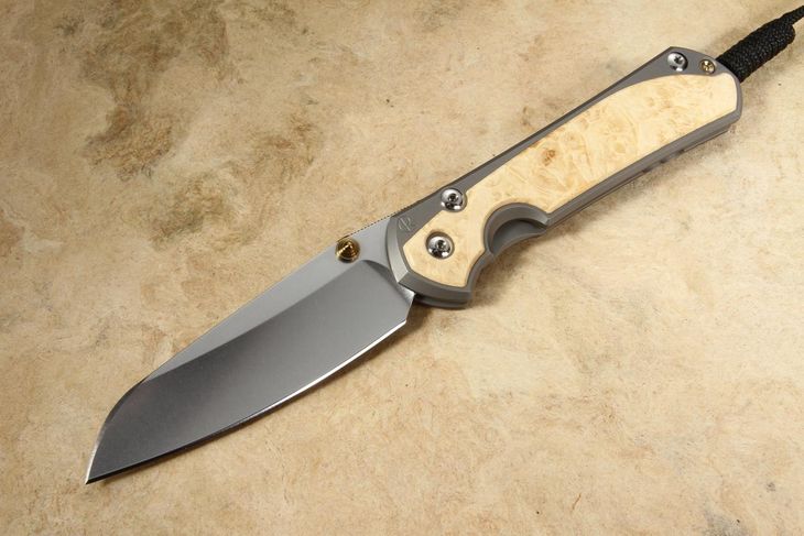Chris Reeve Large Sebenza 31 Insingo Box Elder Burl Inlay #5