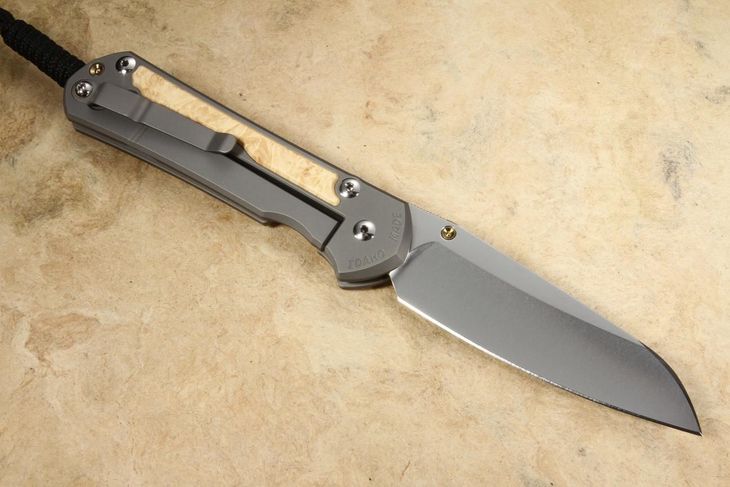 Chris Reeve Large Sebenza 31 Insingo Box Elder Burl Inlay #5