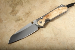 Chris Reeve Large Sebenza 31 Insingo Box Elder Burl Inlay #4