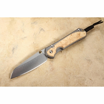 Chris Reeve Large Sebenza 31 Insingo Box Elder Burl Inlay #5
