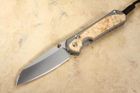 Chris Reeve Large Sebenza 31 Insingo Box Elder Burl Inlay #6