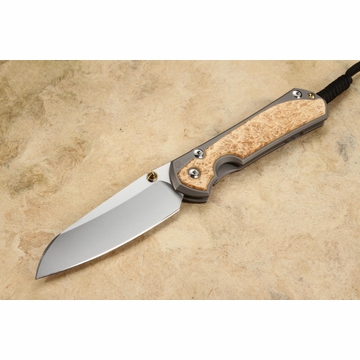 Chris Reeve Large Sebenza 31 Insingo Box Elder Burl Inlay #6