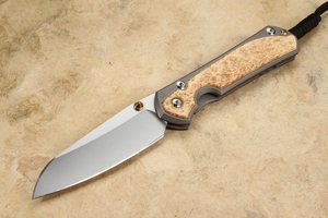 Chris Reeve Large Sebenza 31 Insingo Box Elder Burl Inlay #6