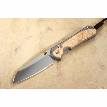 Chris Reeve Large Sebenza 31 Insingo Box Elder Burl Inlay #6