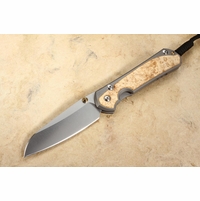 Chris Reeve Large Sebenza 31 Insingo Box Elder Burl Inlay #6