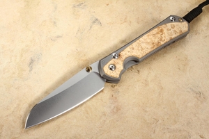 Chris Reeve Large Sebenza 31 Insingo Box Elder Burl Inlay #6