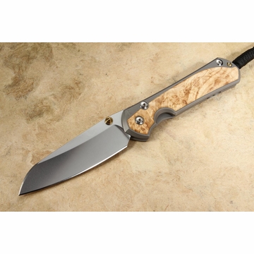 Chris Reeve Large Sebenza 31 Insingo Box Elder Burl Inlay #6