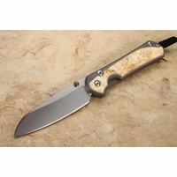 Chris Reeve Large Sebenza 31 Insingo Box Elder Burl Inlay #7
