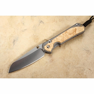 Chris Reeve Large Sebenza 31 Insingo Box Elder Burl Inlay #7