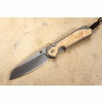 Chris Reeve Large Sebenza 31 Insingo Box Elder Burl Inlay #7