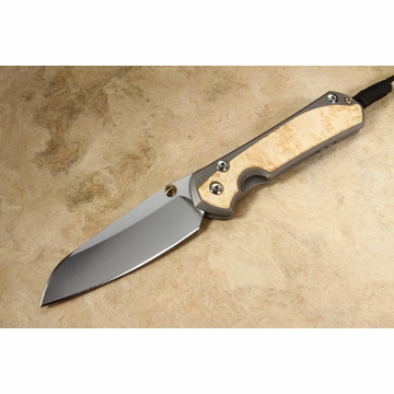 Chris Reeve Large Sebenza 31 Insingo Box Elder Burl Inlay #7