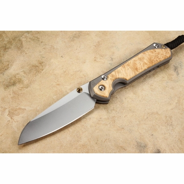 Chris Reeve Large Sebenza 31 Insingo Box Elder Burl Inlay #8