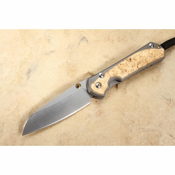 Chris Reeve Large Sebenza 31 Insingo Box Elder Burl Inlay #8