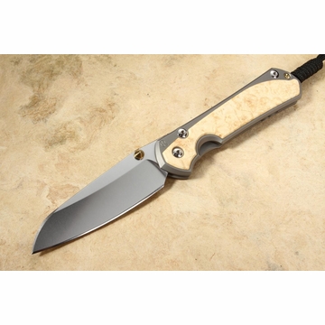 Chris Reeve Large Sebenza 31 Insingo Box Elder Burl Inlay #8