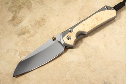 Chris Reeve Large Sebenza 31 Insingo Box Elder Burl Inlay #8