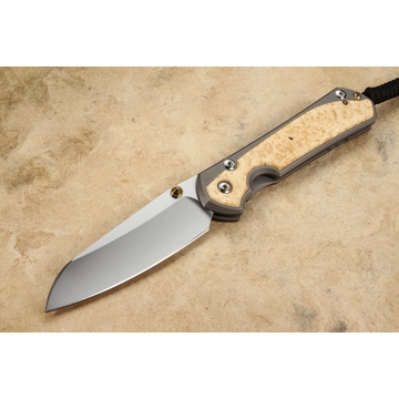 Chris Reeve Large Sebenza 31 Insingo Box Elder Burl Inlay #9