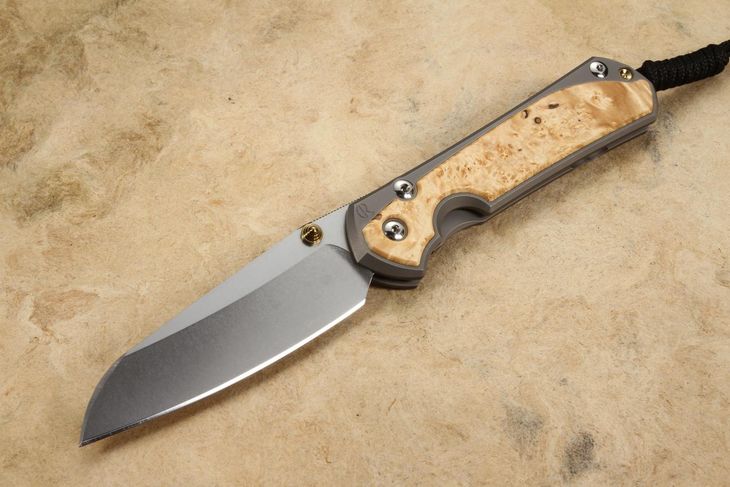Chris Reeve Large Sebenza 31 Insingo Box Elder Burl Inlay #10