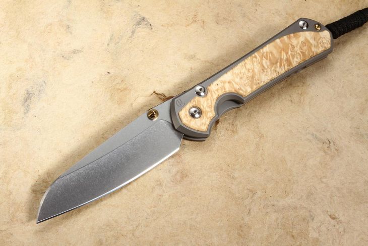 Chris Reeve Large Sebenza 31 Insingo Box Elder Burl Inlay #10