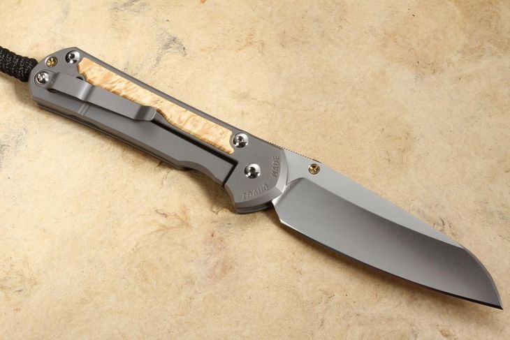 Chris Reeve Large Sebenza 31 Insingo Box Elder Burl Inlay #10