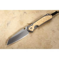 Chris Reeve Large Sebenza 31 Insingo Box Elder Burl Inlay #9