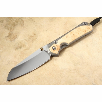 Chris Reeve Large Sebenza 31 Insingo Box Elder Burl Inlay #9