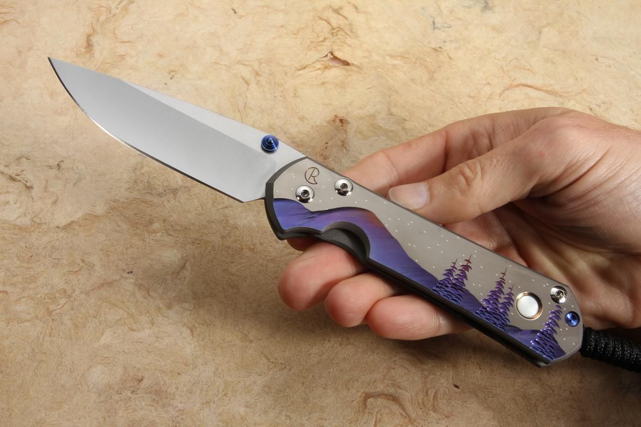 Chris Reeve Knives Large Sebenza 31 Night Sky Folding Knife Unique