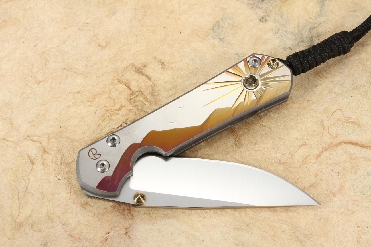 Chris Reeve Knives Small Sebenza 31 Morning Sun Folding Knife Unique