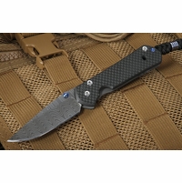 Chris Reeve Small Carbon Fiber and Ladder Damascus Sebenza