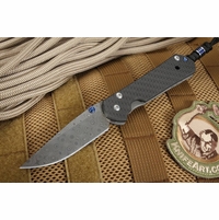Chris Reeve Small Carbon Fiber and Raindrop Damascus Sebenza