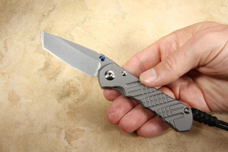 Chris Reeve Small Inkosi Tanto Cross Hatch - Glass Blasted - MagnaCut