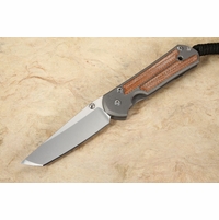 Chris Reeve Small Sebenza 21 Natural Micarta Inlay Tanto Folding Knife