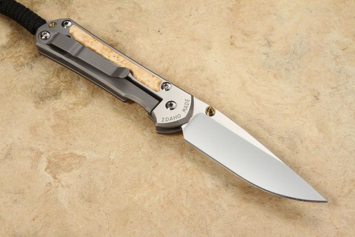 Chris Reeve Small Sebenza 31 Box Elder #2 - Polished - Double Lugs