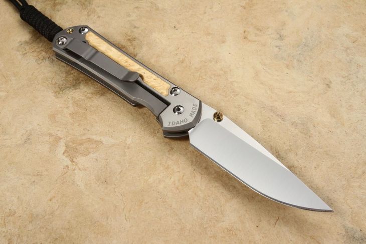 Chris Reeve Small Sebenza 31 Box Elder #4 - Polished - Double Lugs