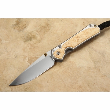 Chris Reeve Small Sebenza 31 Box Elder #3 - Polished - Double Lugs