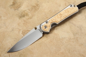 Chris Reeve Small Sebenza 31 Box Elder #3 - Polished - Double Lugs
