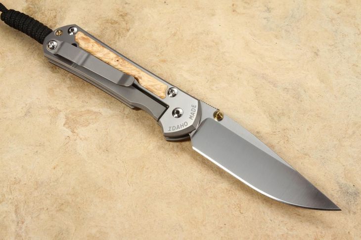 Chris Reeve Small Sebenza 31 Box Elder #5 - Polished - Double Lugs