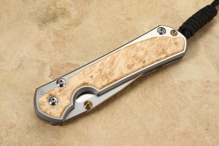 Chris Reeve Small Sebenza 31 Box Elder #5 - Polished - Double Lugs