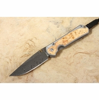 Chris Reeve Small Sebenza 31 Box Elder & Boomerang Damascus #1