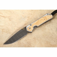 Chris Reeve Small Sebenza 31 Box Elder & Ladder Damascus #1