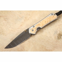 Chris Reeve Small Sebenza 31 Box Elder & Ladder Damascus #10