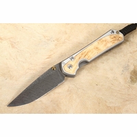 Chris Reeve Small Sebenza 31 Box Elder & Ladder Damascus #3